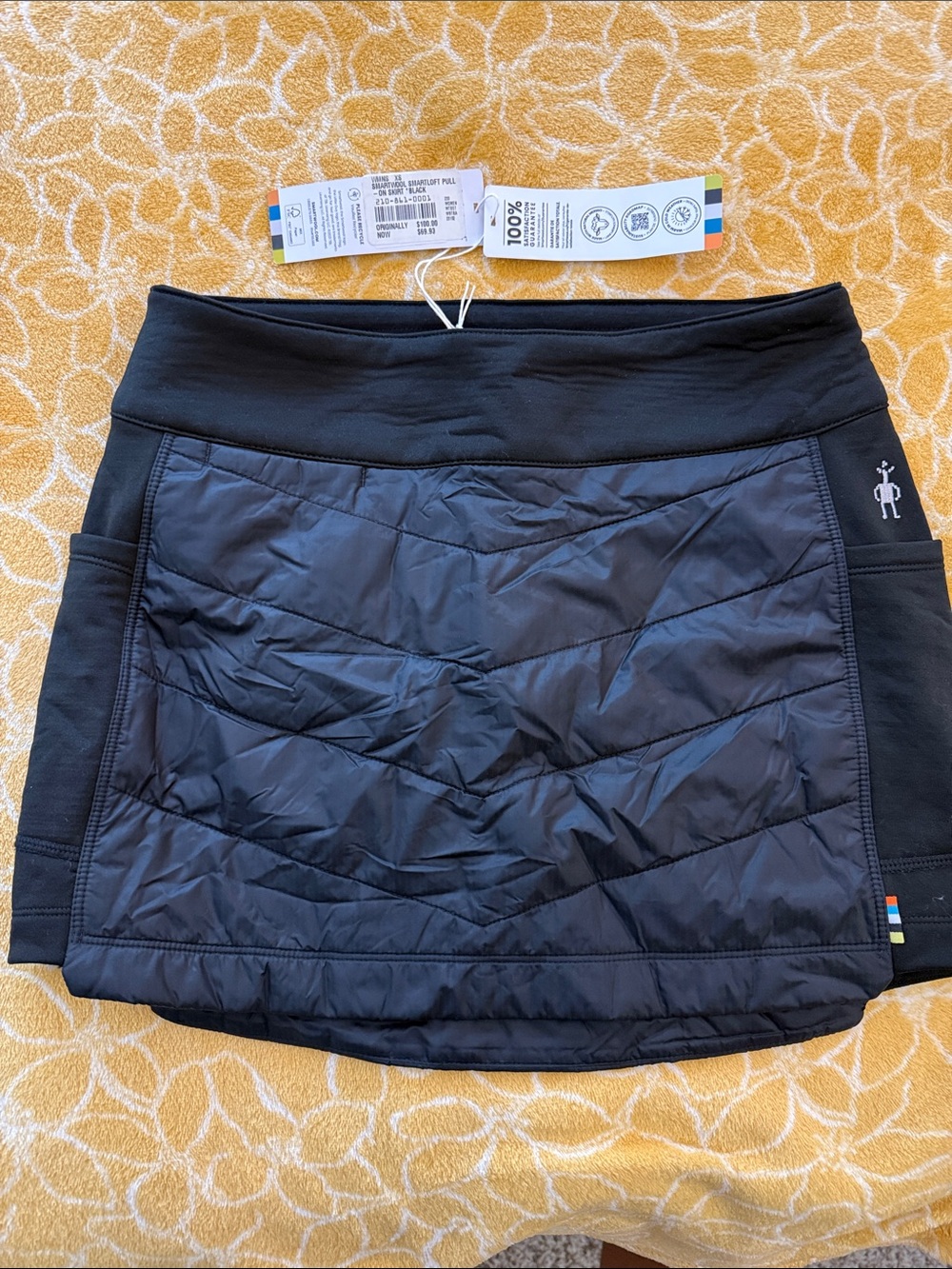 Smartwool Black Quilted Mini Skirt
